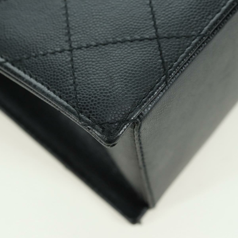 【日本直送】香奈兒 (CHANEL) Matelasse 單肩包，魚子醬紋皮革，黑色，金色雙C標誌，正品編號 175887SAV-14