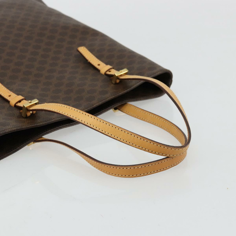 【日本直送】CELINE Macadam帆布托特包 PVC皮革 棕色 金色 Auth am11469A-6