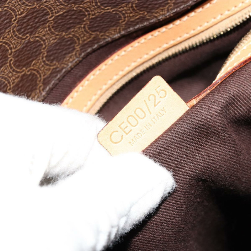 【日本直送】CELINE Macadam帆布托特包 PVC皮革 棕色 金色 Auth am11469A-11