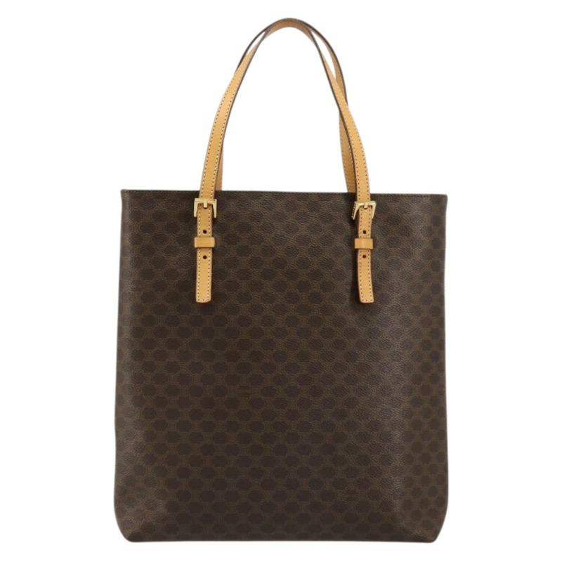 【日本直送】CELINE Macadam帆布托特包 PVC皮革 棕色 金色 Auth am11469A-12