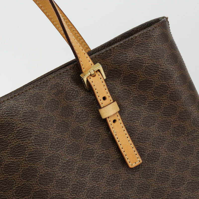 【日本直送】CELINE Macadam帆布托特包 PVC皮革 棕色 金色 Auth am11469A-16