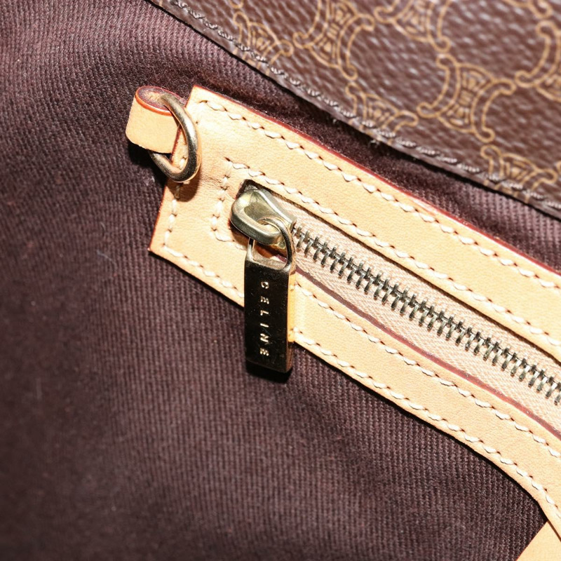 【日本直送】CELINE Macadam帆布托特包 PVC皮革 棕色 金色 Auth am11469A-20