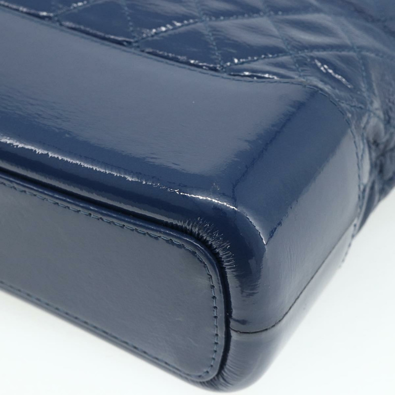 【日本直送】香奈兒 (CHANEL) 鏈 Gabriel De Chanel 包，魚子醬皮，藍色，金色 CC 標誌，正品 ka4104SAV-15