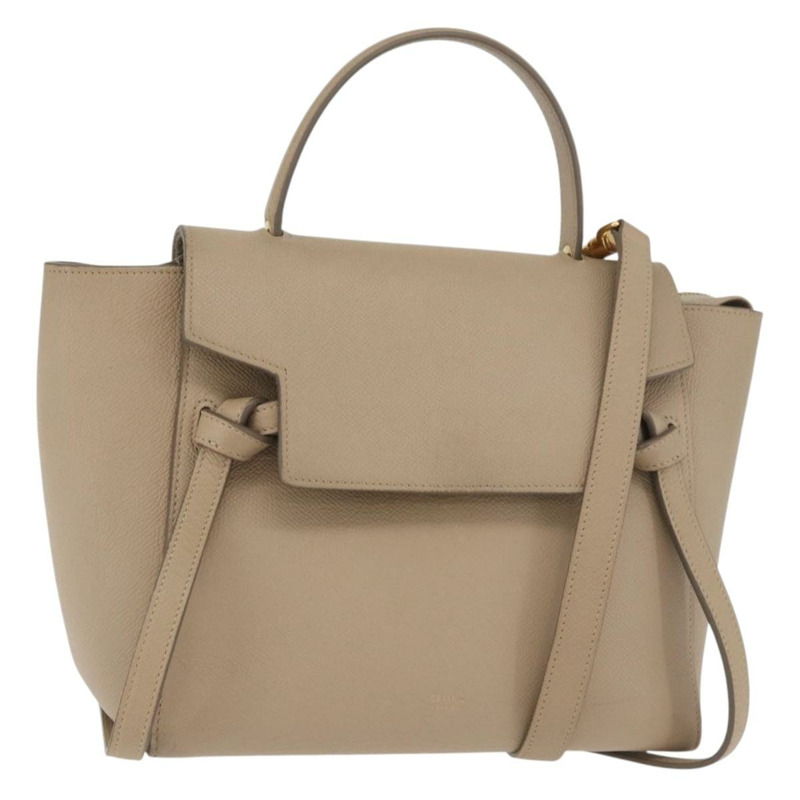 【日本直送】CELINE 腰包 手提包 皮革 兩用 米色 金色 正品 ep14314-0