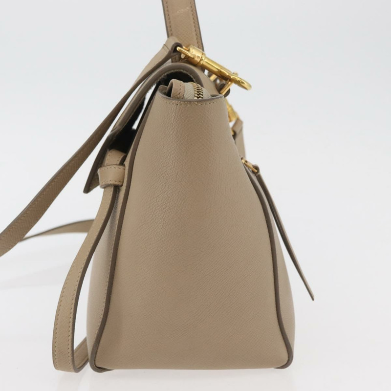 【日本直送】CELINE 腰包 手提包 皮革 兩用 米色 金色 正品 ep14314-2