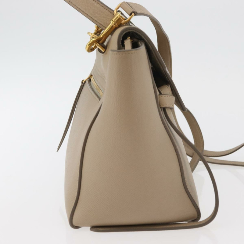 【日本直送】CELINE 腰包 手提包 皮革 兩用 米色 金色 正品 ep14314-3