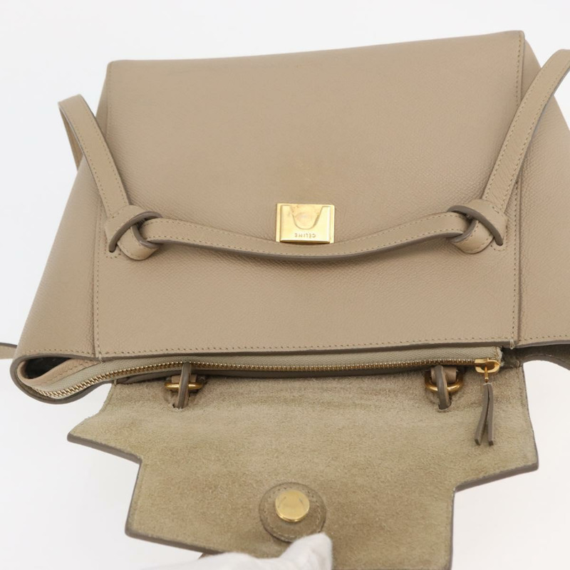 【日本直送】CELINE 腰包 手提包 皮革 兩用 米色 金色 正品 ep14314-9