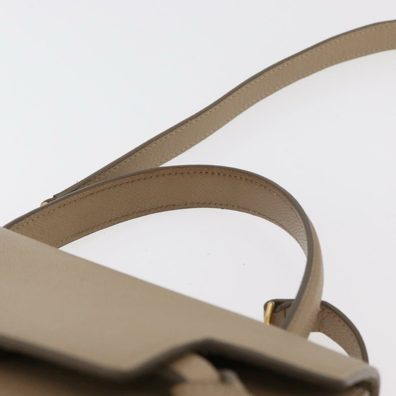 【日本直送】CELINE 腰包 手提包 皮革 兩用 米色 金色 正品 ep14314-13