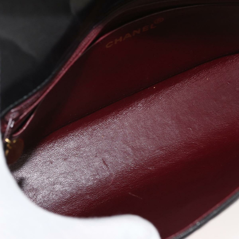 【日本直送】香奈兒 (CHANEL) Matelasse 羊皮單肩包，黑色，金色雙C標誌，正品編號 175105SAV-9