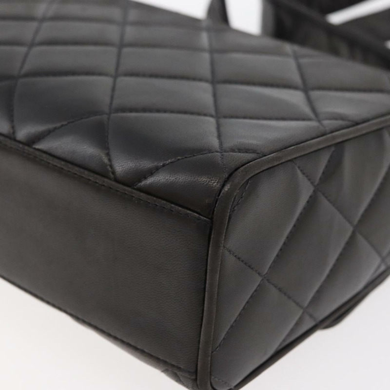 【日本直送】香奈兒 (CHANEL) Matelasse 羊皮單肩包，黑色，金色雙C標誌，正品編號 175105SAV-17