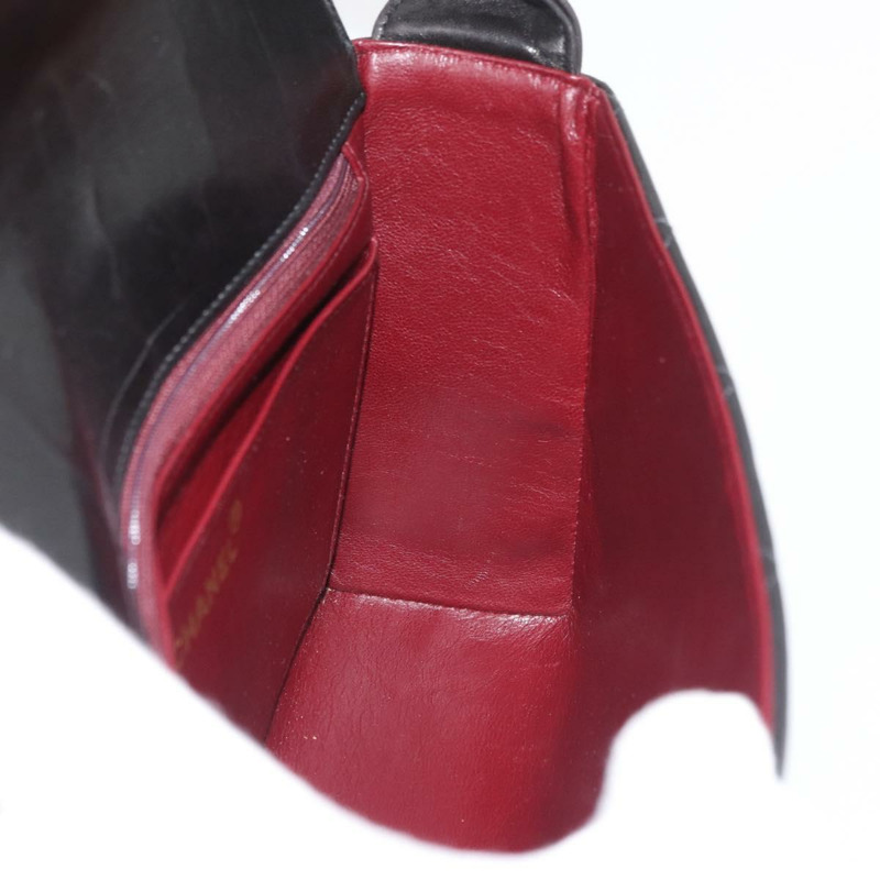 【日本直送】香奈兒 (CHANEL) Matelasse 羊皮單肩包，黑色，金色雙C標誌，正品編號 175105SAV-22