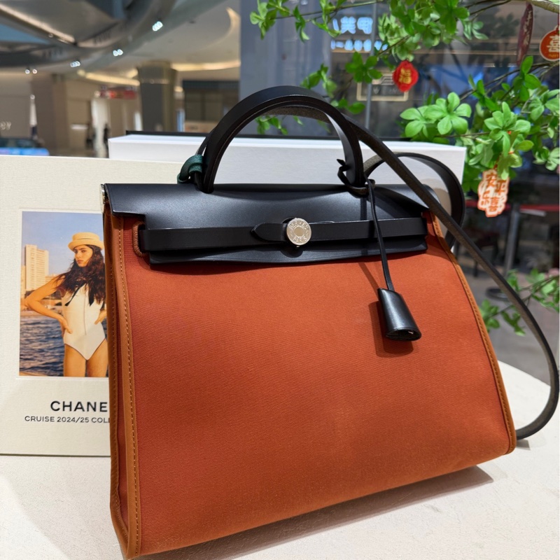 hermes 愛馬仕herbag31古銅色6c超絕拼色-1