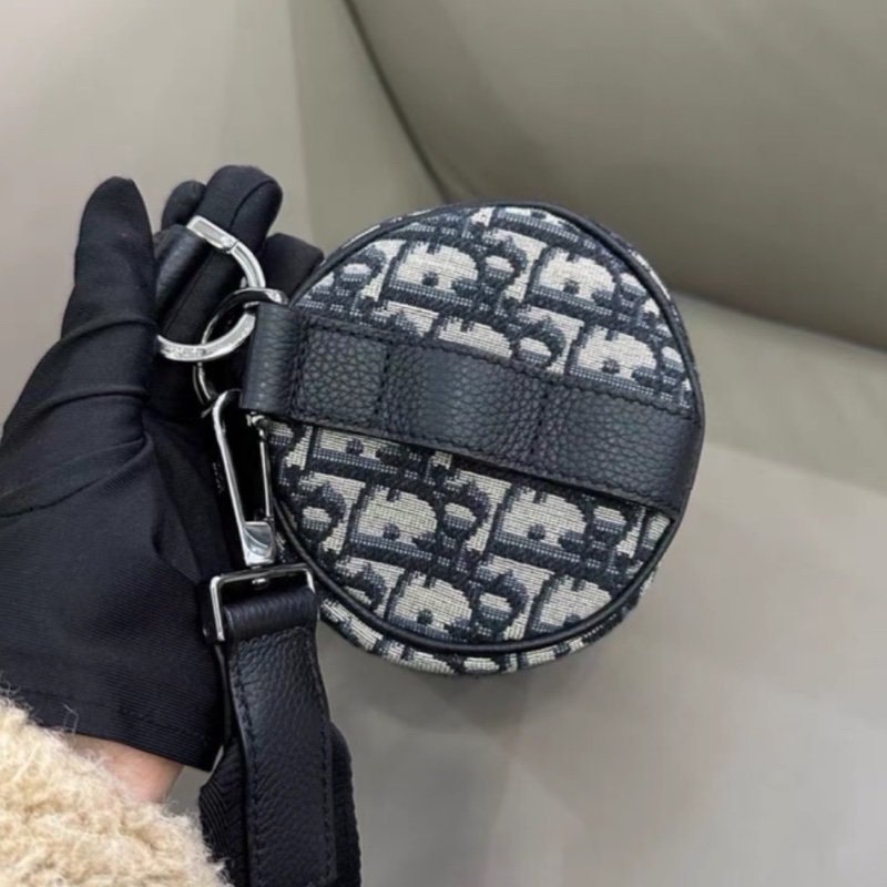 Dior迪奧Oblique刺繡老花圓筒包單肩斜挎包👜-13