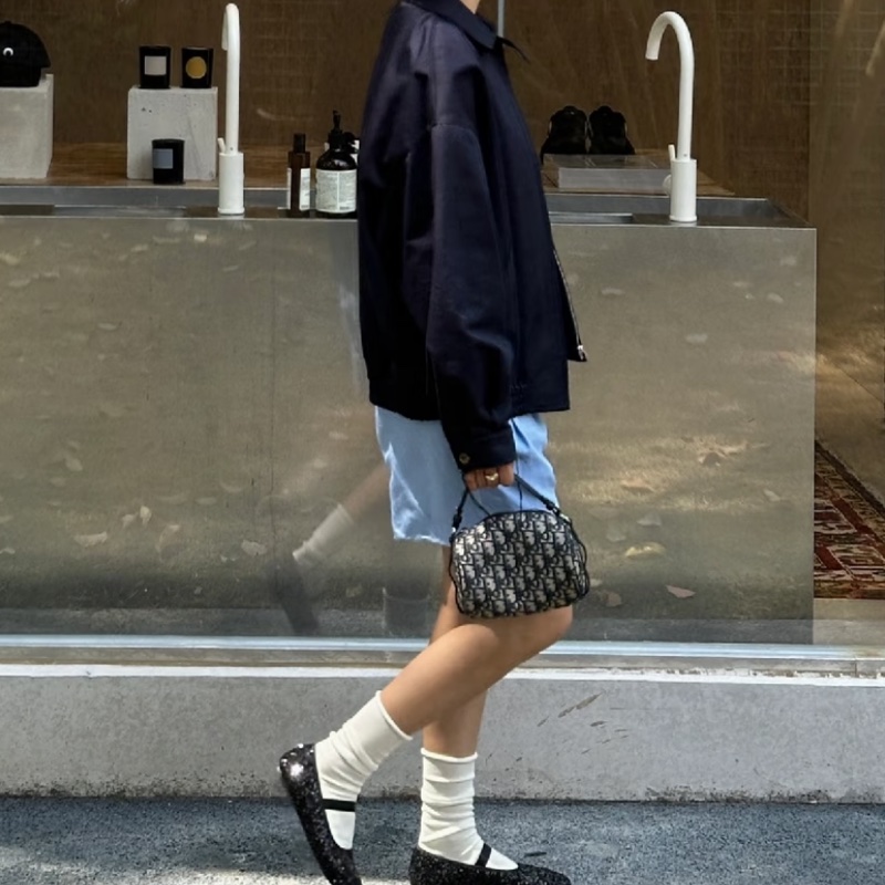 Dior迪奧Oblique刺繡老花圓筒包單肩斜挎包👜-16