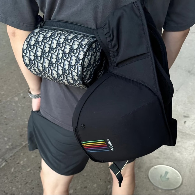 Dior迪奧Oblique刺繡老花圓筒包單肩斜挎包👜-23