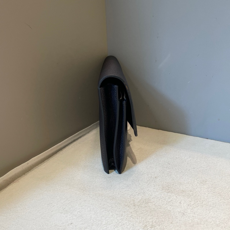 Hermes/愛馬仕 藍黑色銀扣sac a depeches手拿包-2