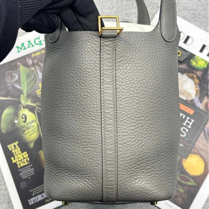 愛馬仕/Hermes 菜籃子積雨雲灰 U刻-4