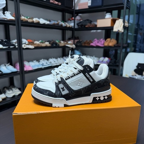 LV路易威登 trianer路易威登 黑白牛仔 板鞋 36.5碼