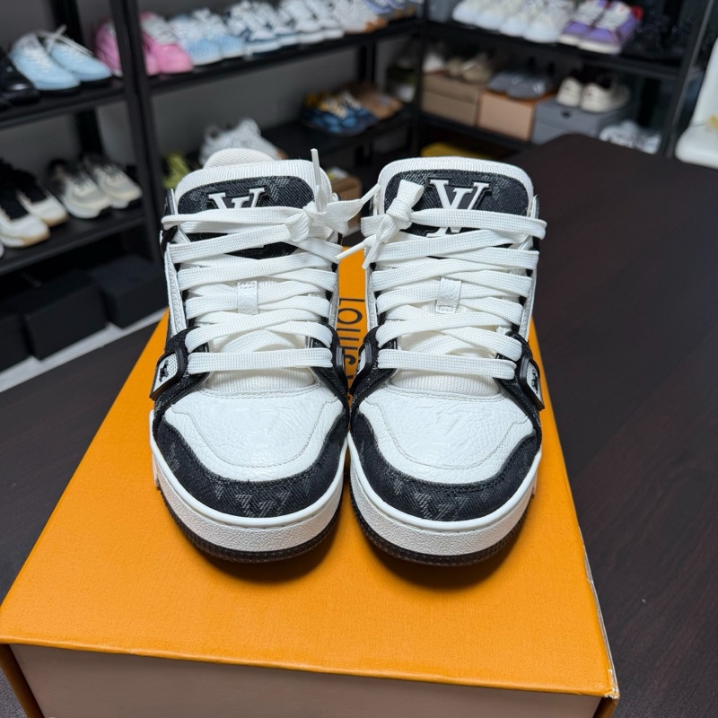 LV路易威登 trianer路易威登 黑白牛仔 板鞋 36.5碼-1