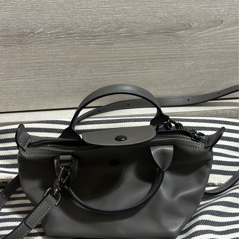Longchamp Le Pliage XS 斑鳩灰 手提肩背包-5