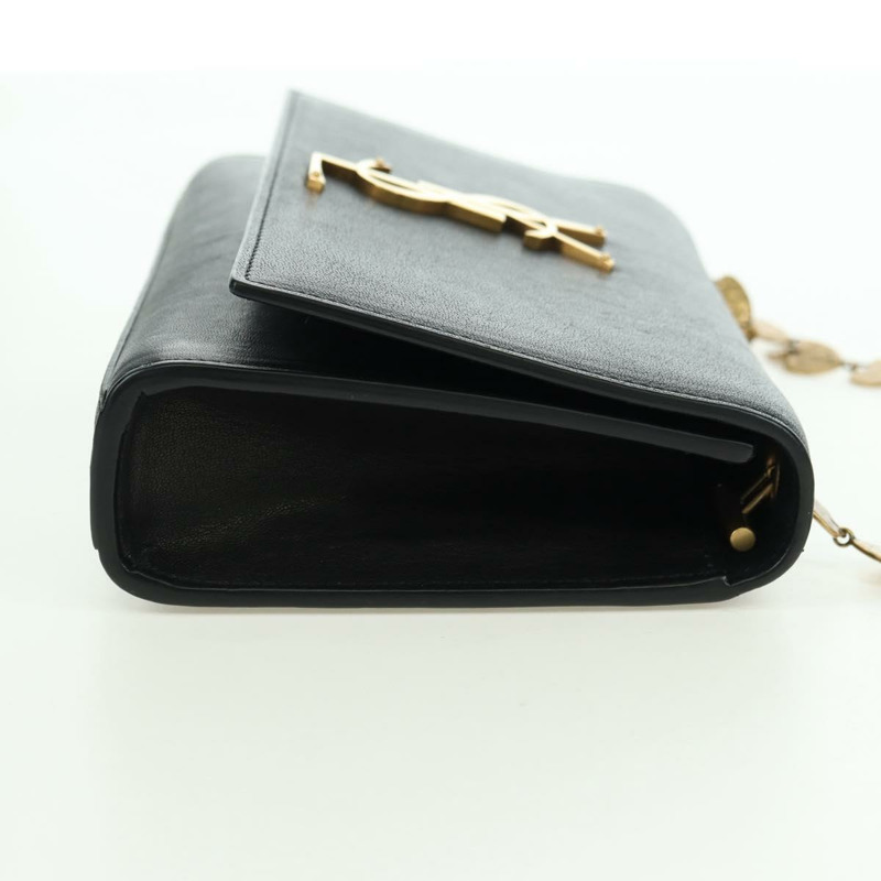 【日本直送】SAINT LAURENT 鏈條單肩包 皮革 黑色 金色 正品 175895SAM-3