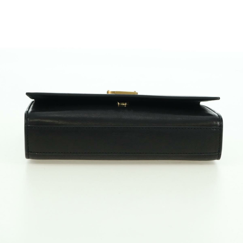 【日本直送】SAINT LAURENT 鏈條單肩包 皮革 黑色 金色 正品 175895SAM-4