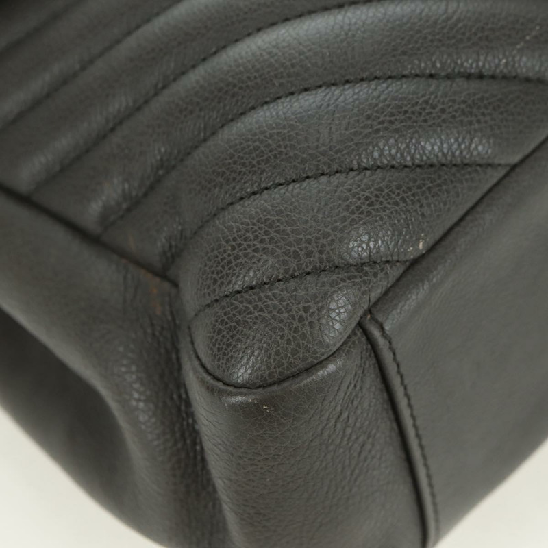 【日本直送】SAINT LAURENT 鏈條單肩包 皮革 灰色 銀色 正品 BA12267SAV-17