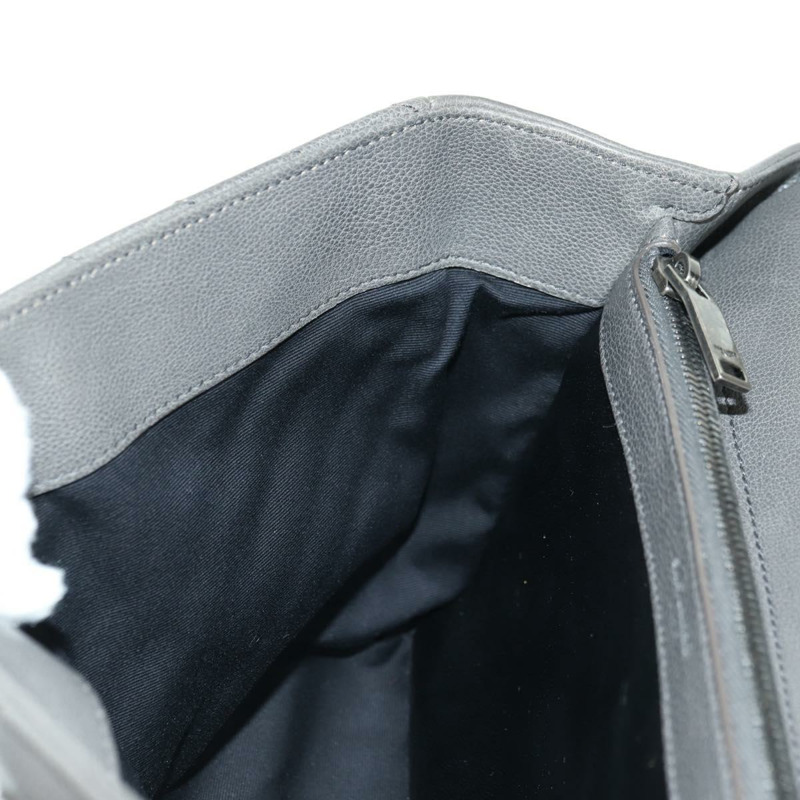 【日本直送】SAINT LAURENT 鏈條單肩包 皮革 灰色 銀色 正品 BA12267SAV-24