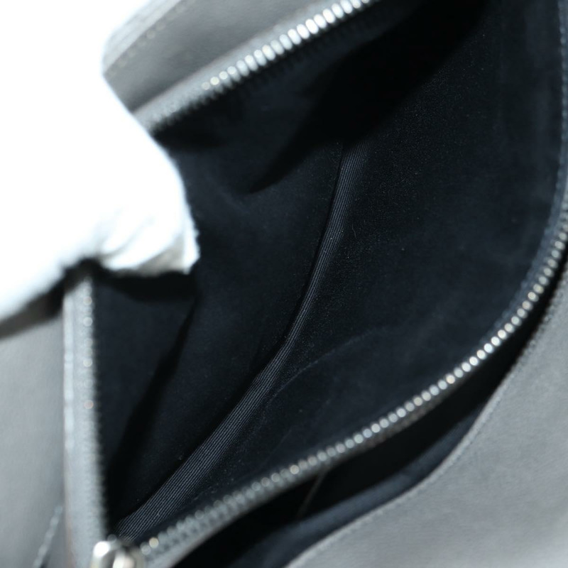 【日本直送】SAINT LAURENT 鏈條單肩包 皮革 灰色 銀色 正品 BA12267SAV-27