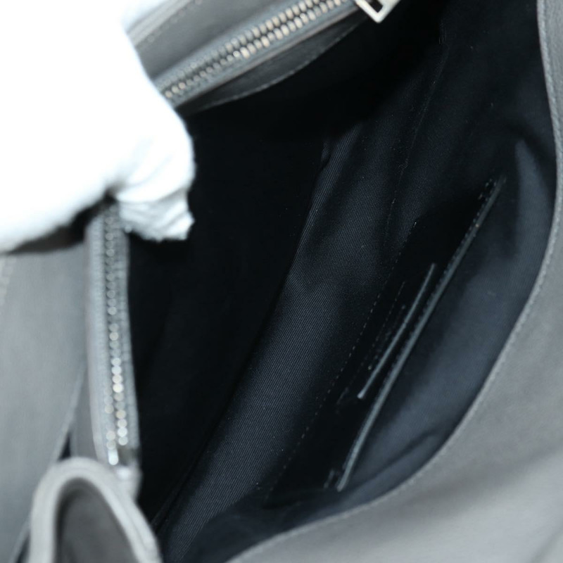 【日本直送】SAINT LAURENT 鏈條單肩包 皮革 灰色 銀色 正品 BA12267SAV-28