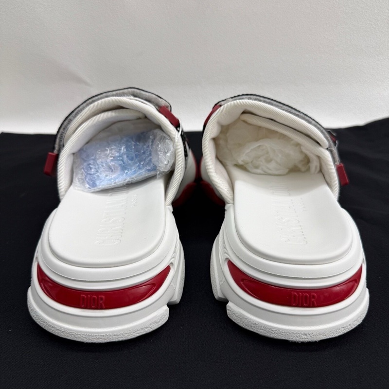 DIOR迪奧 D-Wander 厚底休閒 時尚拖鞋 女款 白色  36碼-4