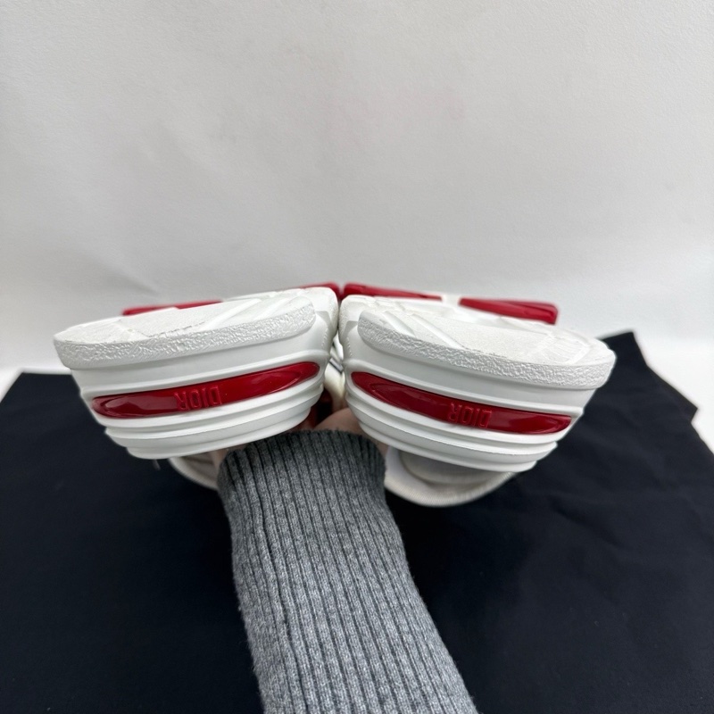 DIOR迪奧 D-Wander 厚底休閒 時尚拖鞋 女款 白色  36碼-5