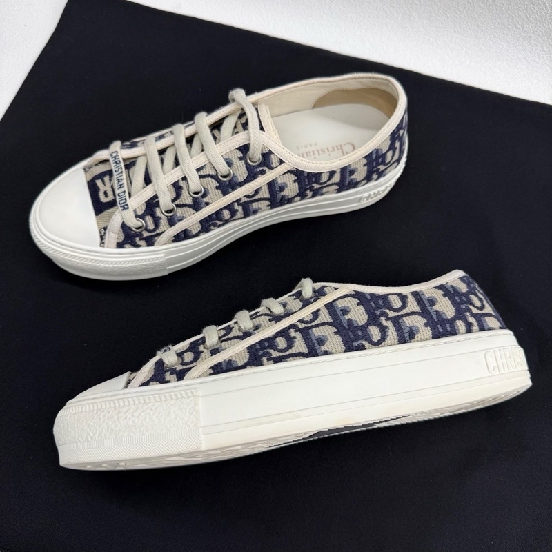 DIOR迪奧 Walk'n'Dior Oblique 帆布鞋 藏藍色  36碼-7