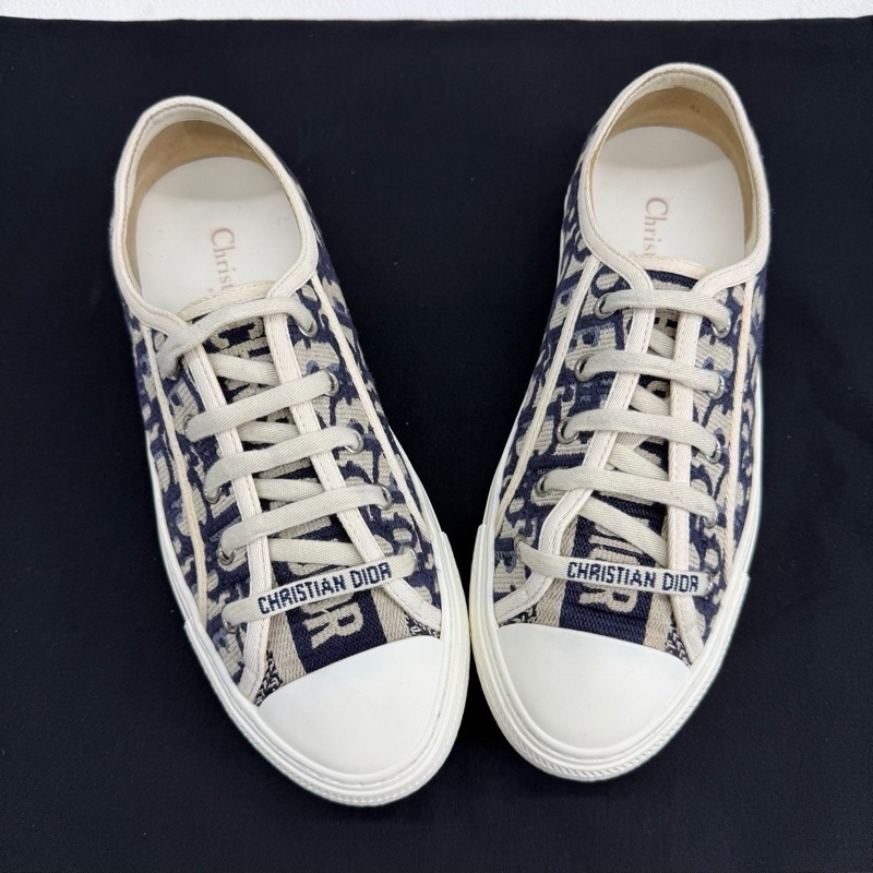 DIOR迪奧 Walk'n'Dior Oblique 帆布鞋 藏藍色  36碼-8