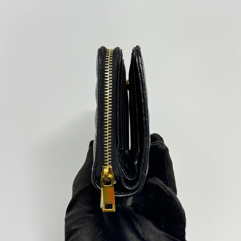 （超級新🆕） YSL CASSANDRE 魚子醬牛皮 黑金短夾 【專櫃26,300】-4