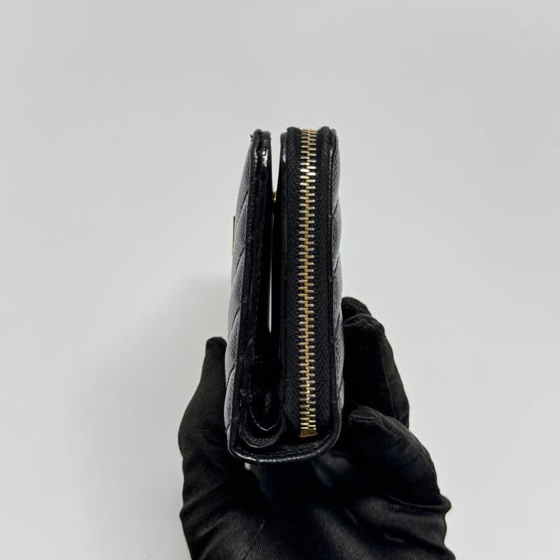 （超級新🆕） YSL CASSANDRE 魚子醬牛皮 黑金短夾 【專櫃26,300】-5