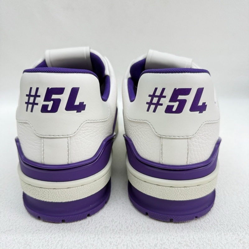 LV Trainer 經典印花 低幫板鞋 女款 紫白  38碼-4