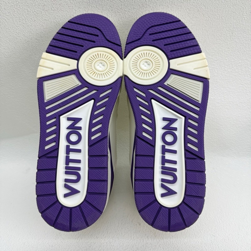 LV Trainer 經典印花 低幫板鞋 女款 紫白  38碼-9