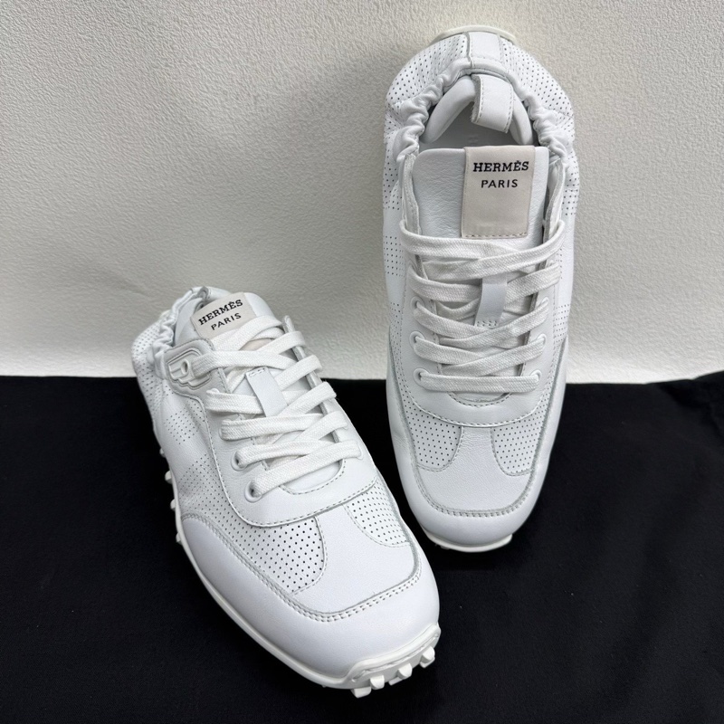 HERMES愛馬仕 In 山羊皮 德訓鞋 阿甘鞋 網面鏤空  37碼-7