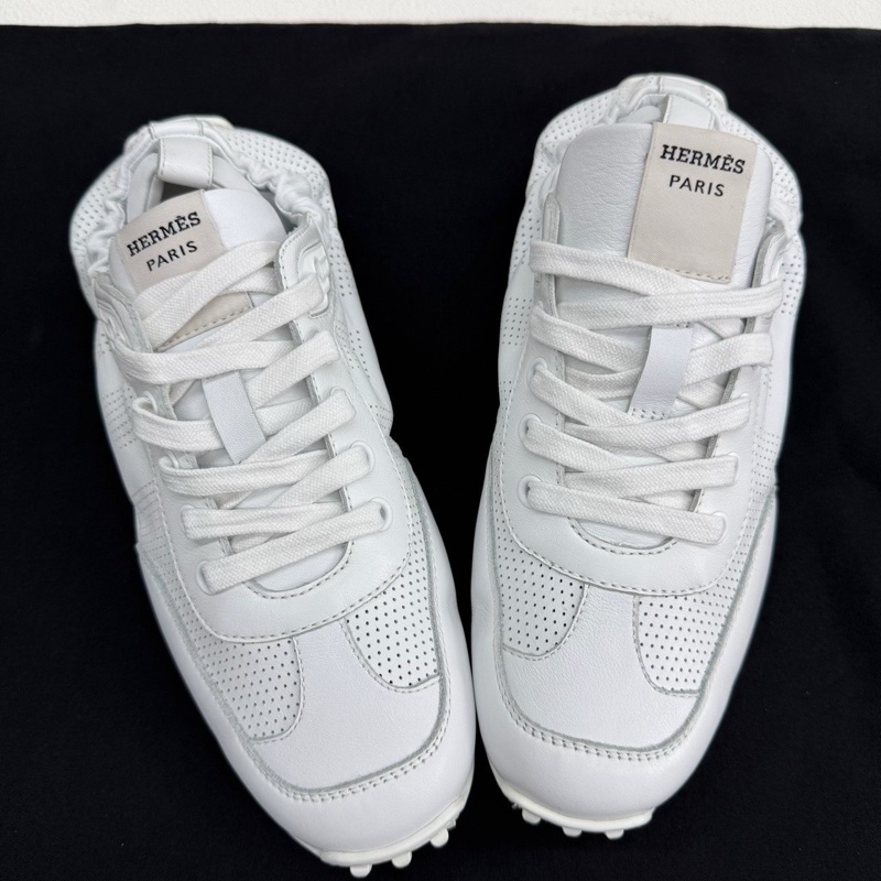 HERMES愛馬仕 In 山羊皮 德訓鞋 阿甘鞋 網面鏤空  37碼-8