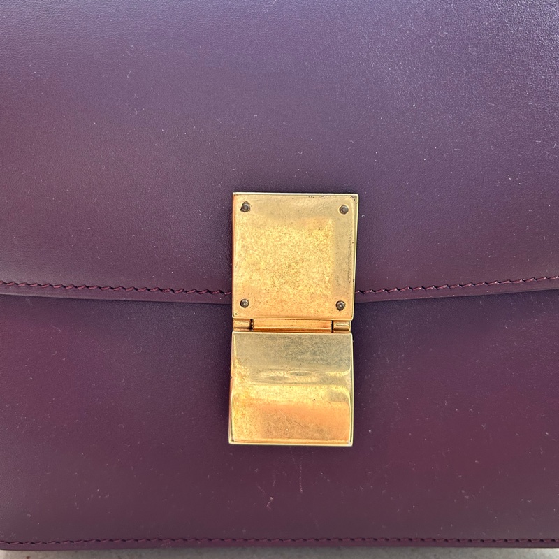 Celine classic box in burgundy-2