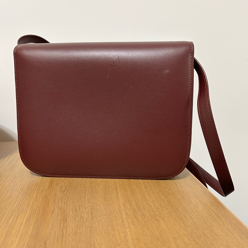 Celine classic box in burgundy-5