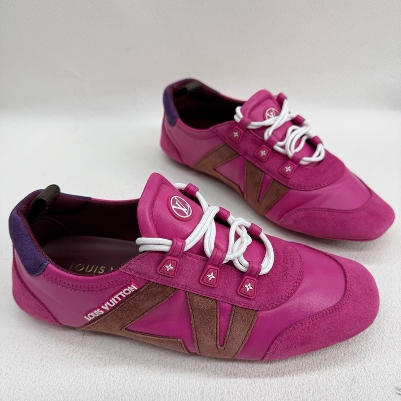 LV Sneakerina 德訓鞋 芭蕾風 女款 紫紅色  38碼-2