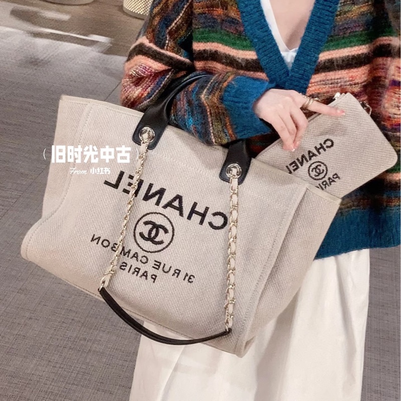 #近新閒置 #芯片款 #全配🈶購證 香奈兒熊貓配色沙灘包 小鞥#夏天必備🔥-2