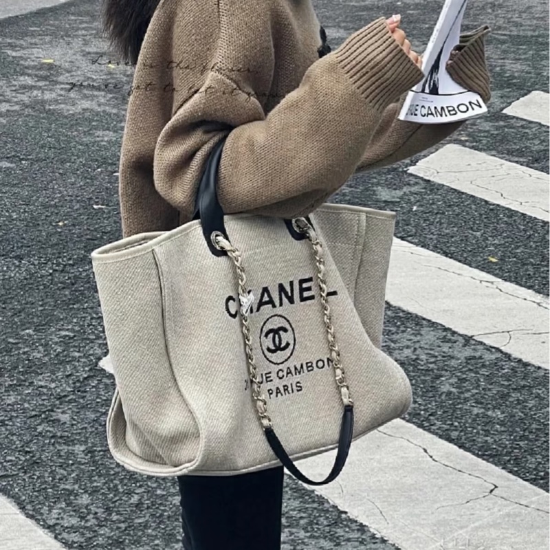 #近新閒置 #芯片款 #全配🈶購證 香奈兒熊貓配色沙灘包 小鞥#夏天必備🔥-3