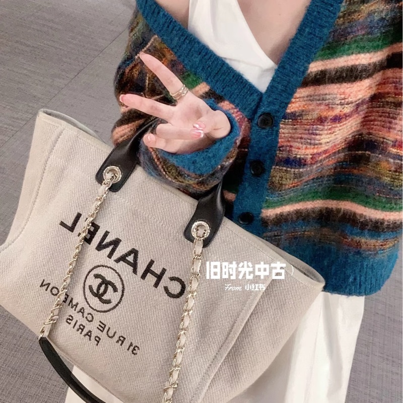 #近新閒置 #芯片款 #全配🈶購證 香奈兒熊貓配色沙灘包 小鞥#夏天必備🔥-4