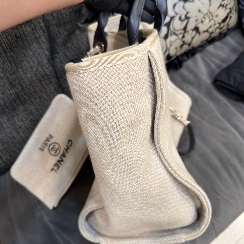 #近新閒置 #芯片款 #全配🈶購證 香奈兒熊貓配色沙灘包 小鞥#夏天必備🔥-7