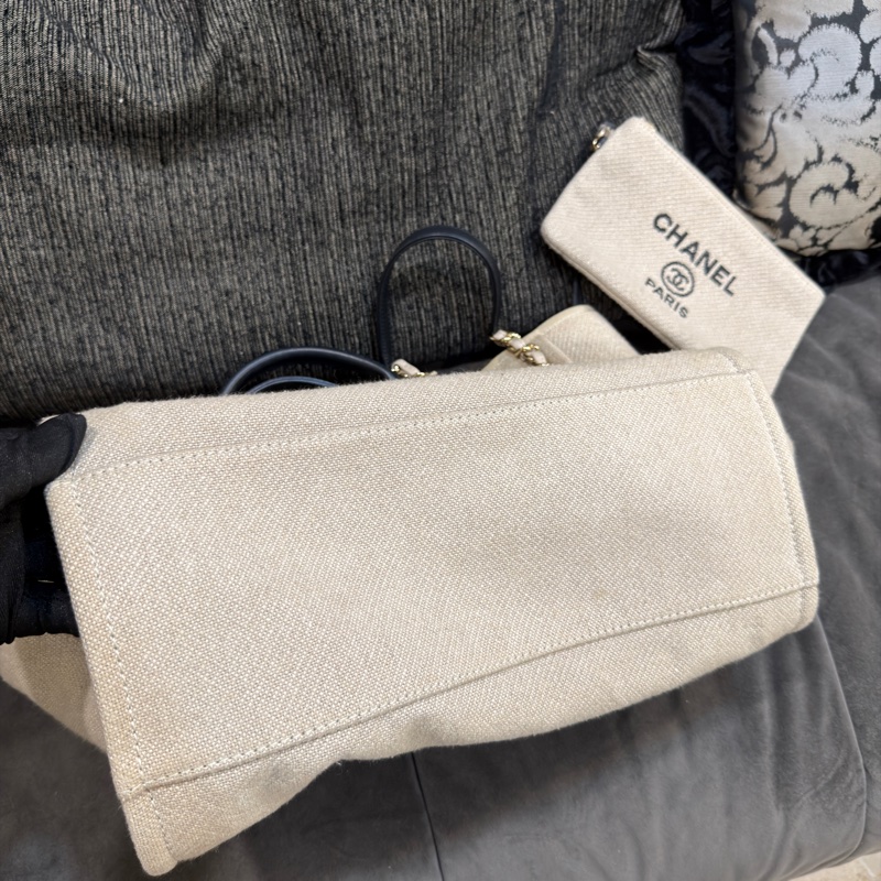 #近新閒置 #芯片款 #全配🈶購證 香奈兒熊貓配色沙灘包 小鞥#夏天必備🔥-9