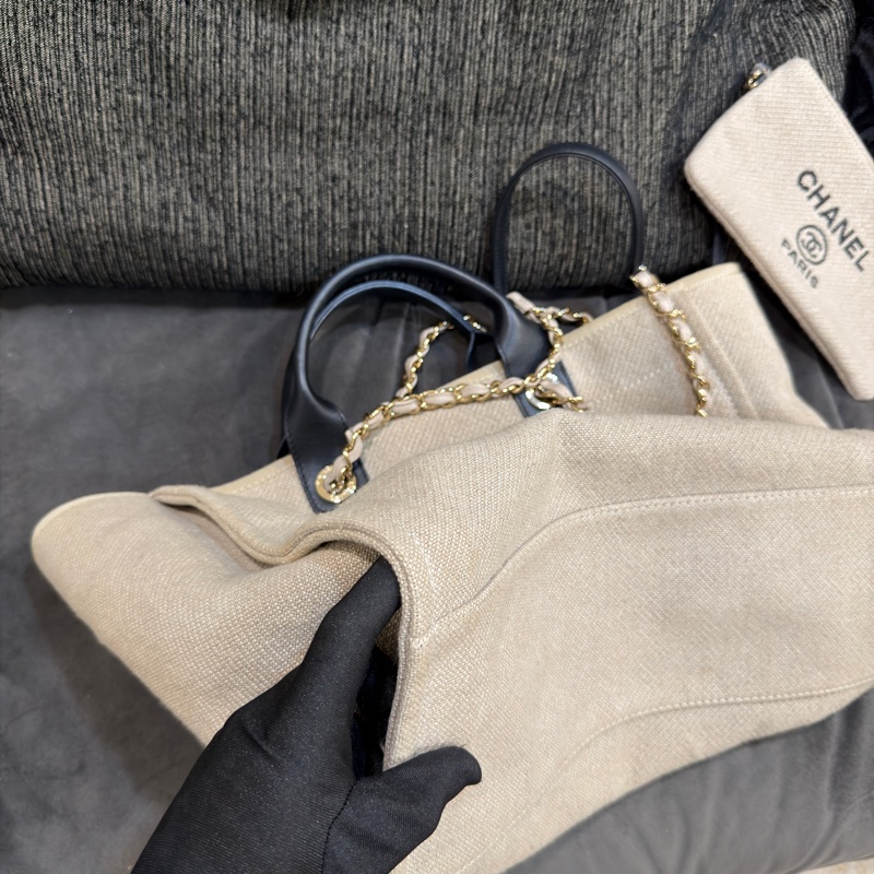 #近新閒置 #芯片款 #全配🈶購證 香奈兒熊貓配色沙灘包 小鞥#夏天必備🔥-10