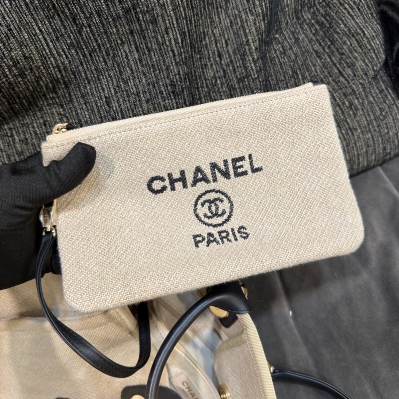 #近新閒置 #芯片款 #全配🈶購證 香奈兒熊貓配色沙灘包 小鞥#夏天必備🔥-17